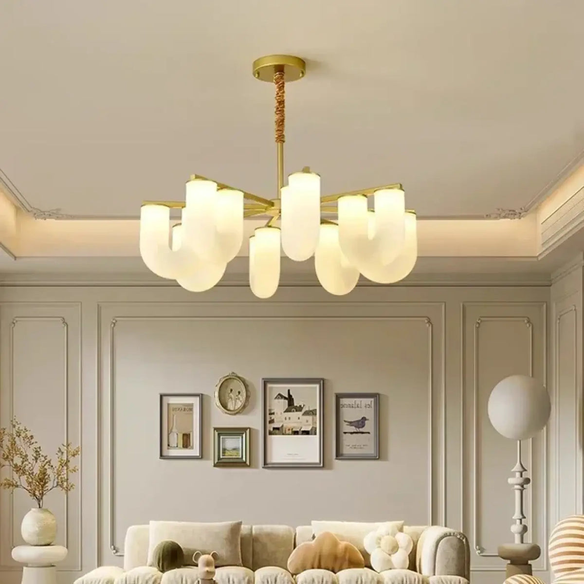 Lampe Suspendue en Laiton et Verre | Vina