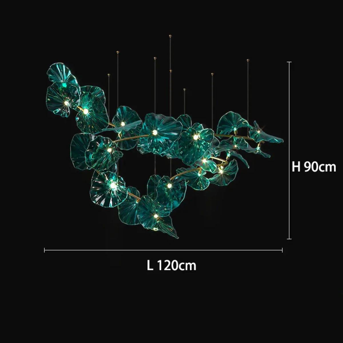Suspension en Verre Sculpté Effet Végétal | Zeli