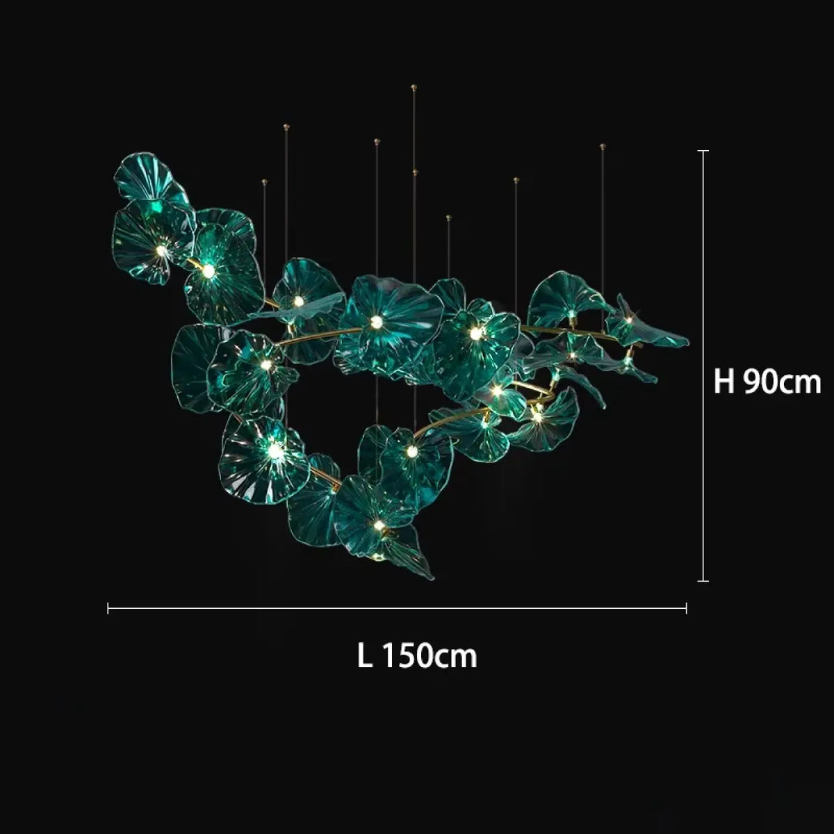 Suspension en Verre Sculpté Effet Végétal | Zeli