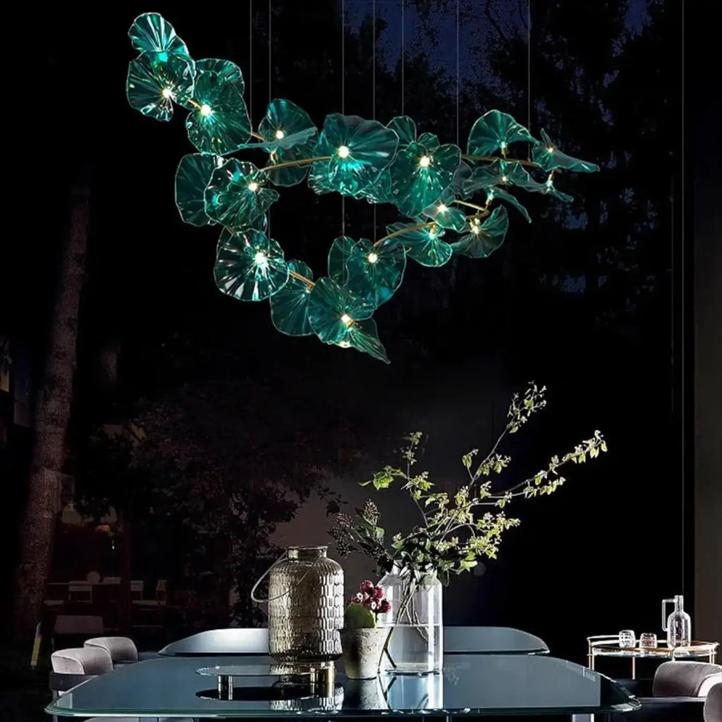 Suspension en Verre Sculpté Effet Végétal | Zeli