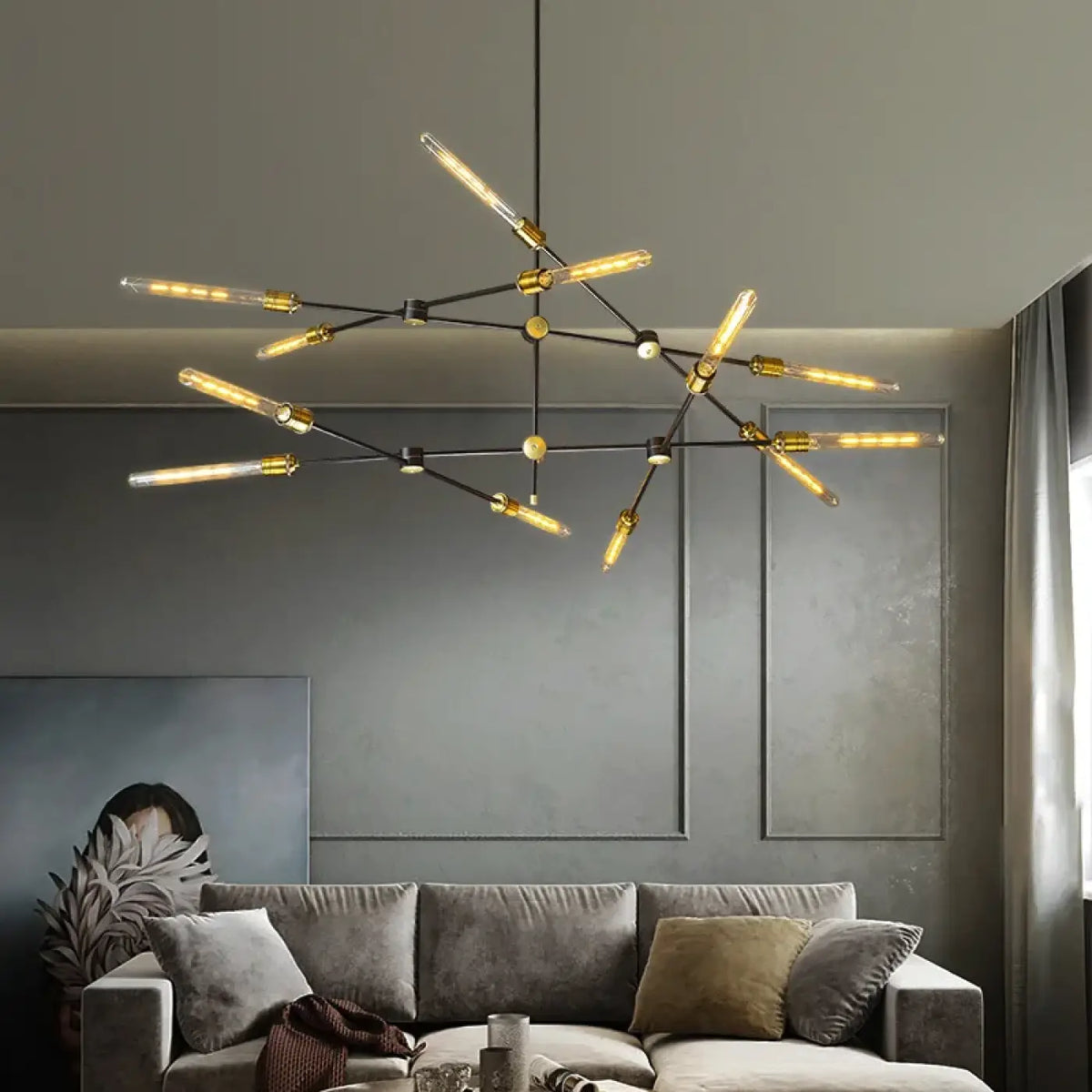 Lampe Suspendue Branches Sculptées Noires | Rova