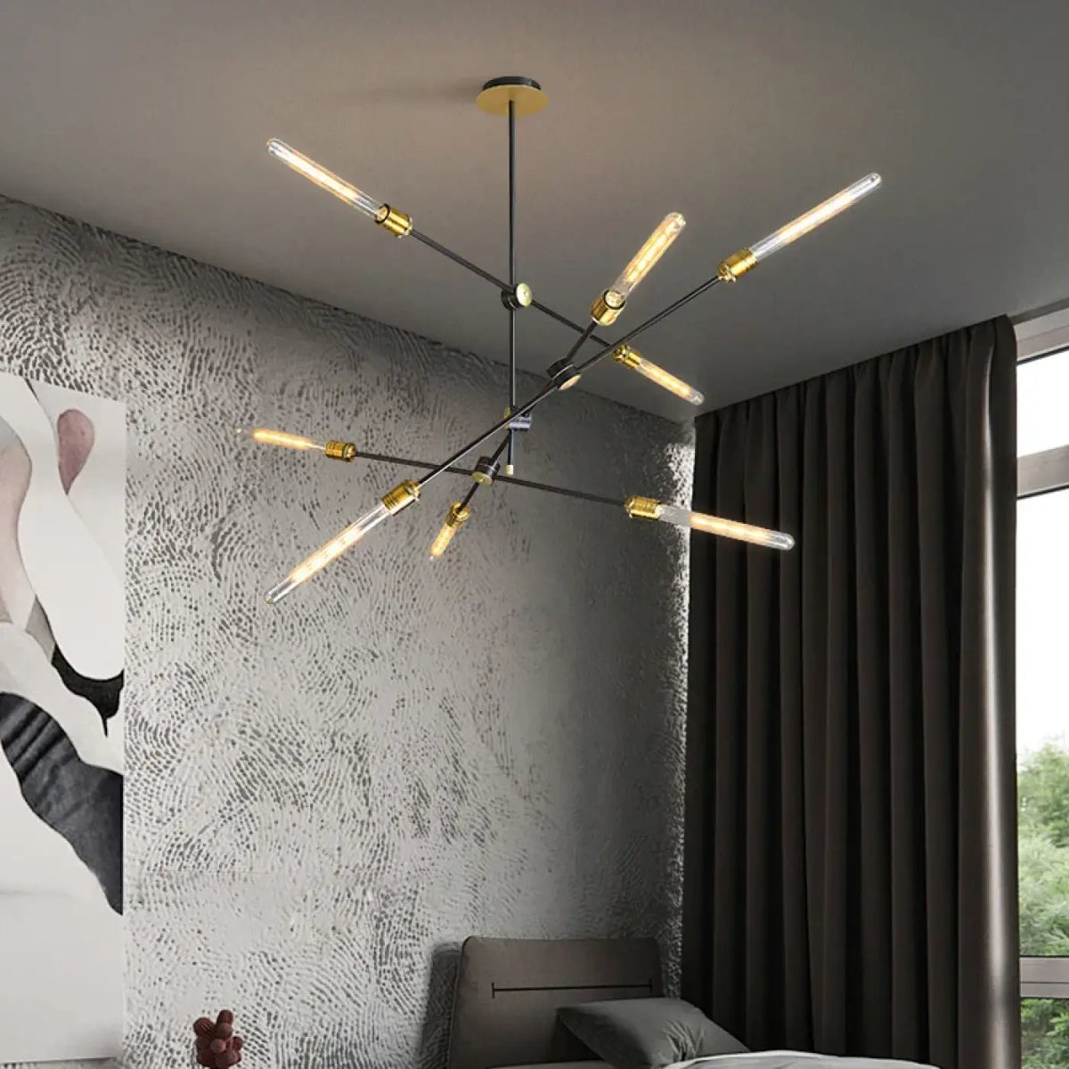 Lampe Suspendue Branches Sculptées Noires | Rova