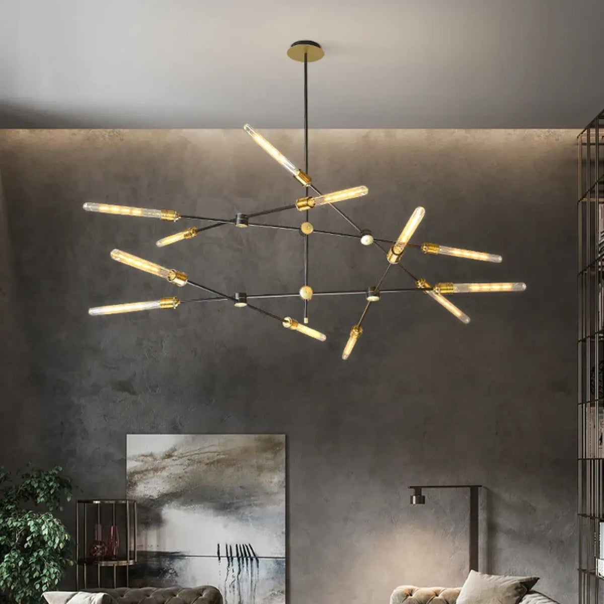 Lampe Suspendue Branches Sculptées Noires | Rova