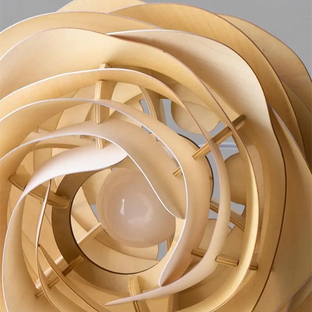 Lampe Suspendue Blanche Ondulée Effet Pétales | Kata