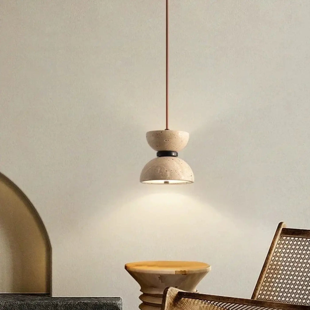 Lampe Suspendue LED en Pierre Beige | Valo