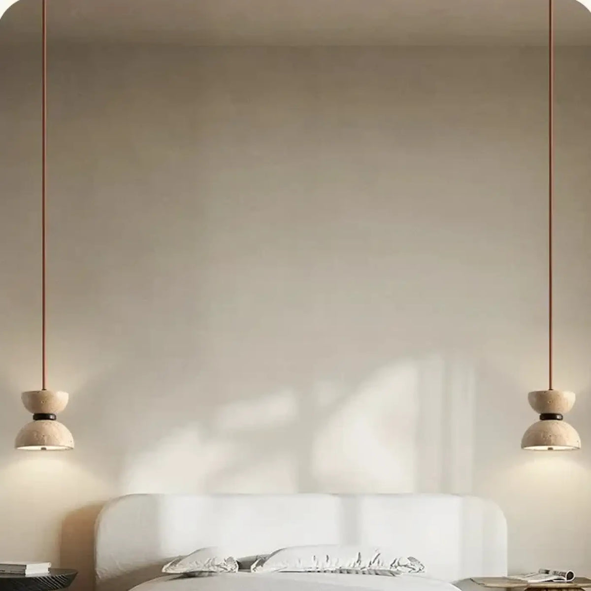 Lampe Suspendue LED en Pierre Beige | Valo