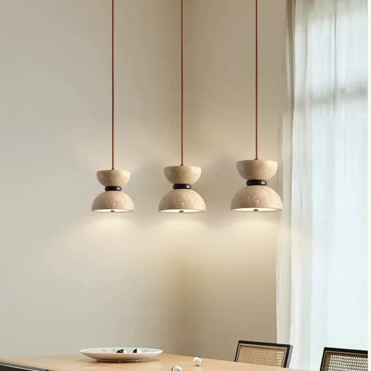 Lampe Suspendue LED en Pierre Beige | Valo