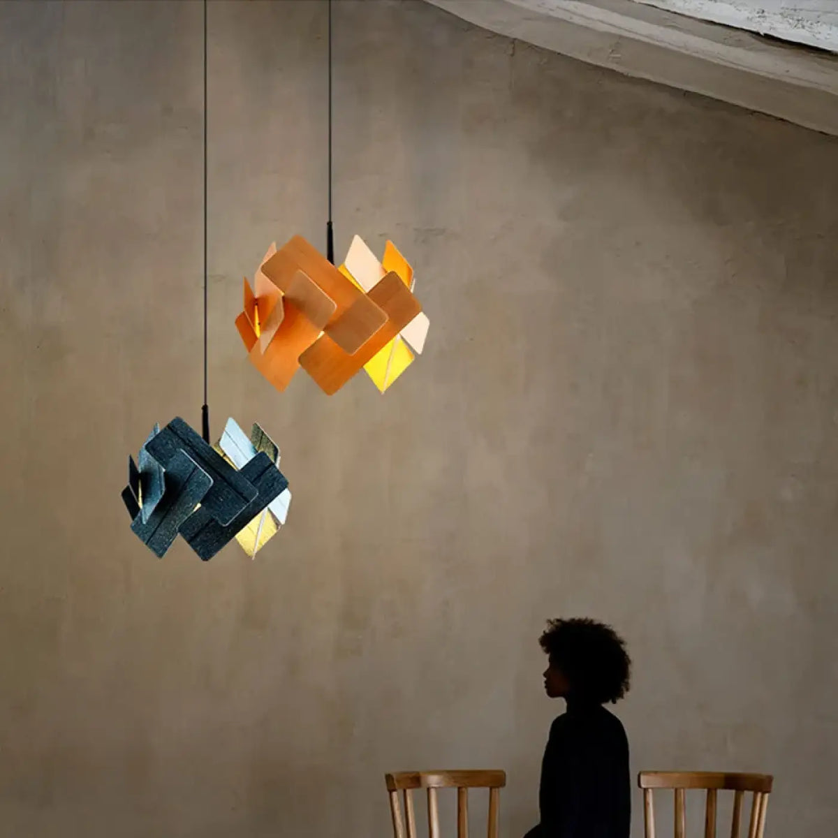 Lampe Suspendue Sculpturale LED Contemporaine | Fili