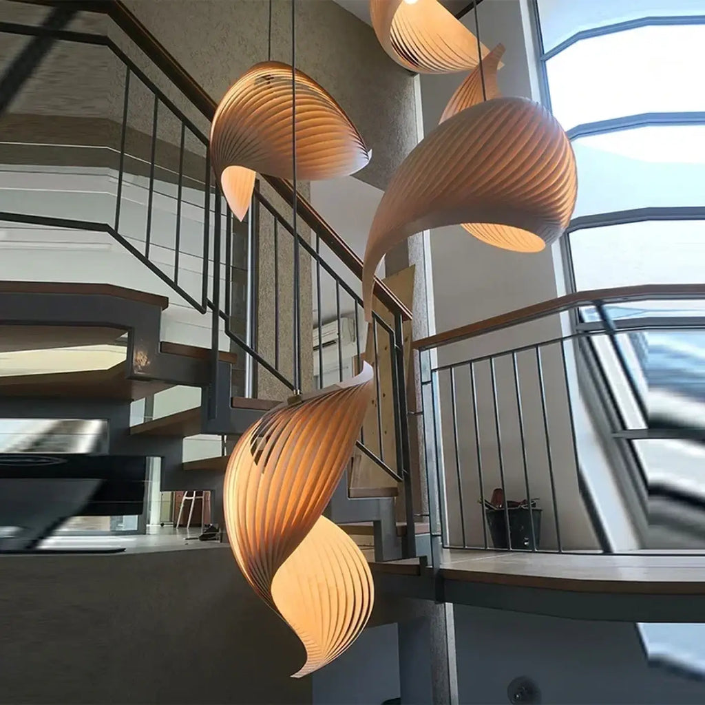 Lampe Suspendue Spirale Jaune Design | Celo