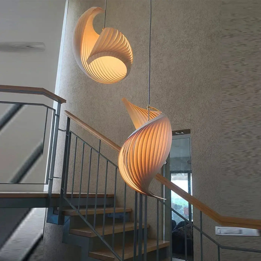 Lampe Suspendue Spirale Jaune Design | Celo
