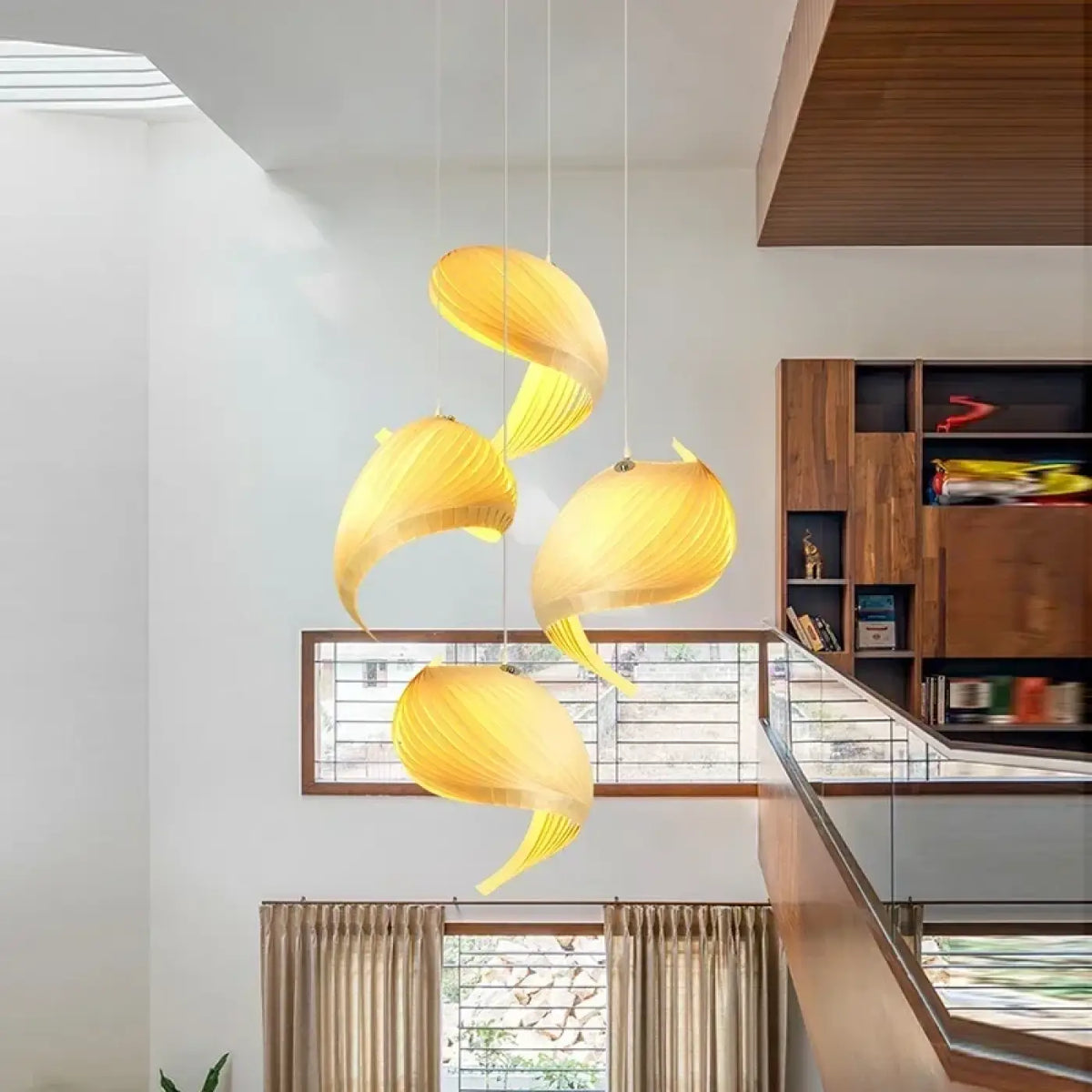 Lampe Suspendue Spirale Jaune Design | Celo