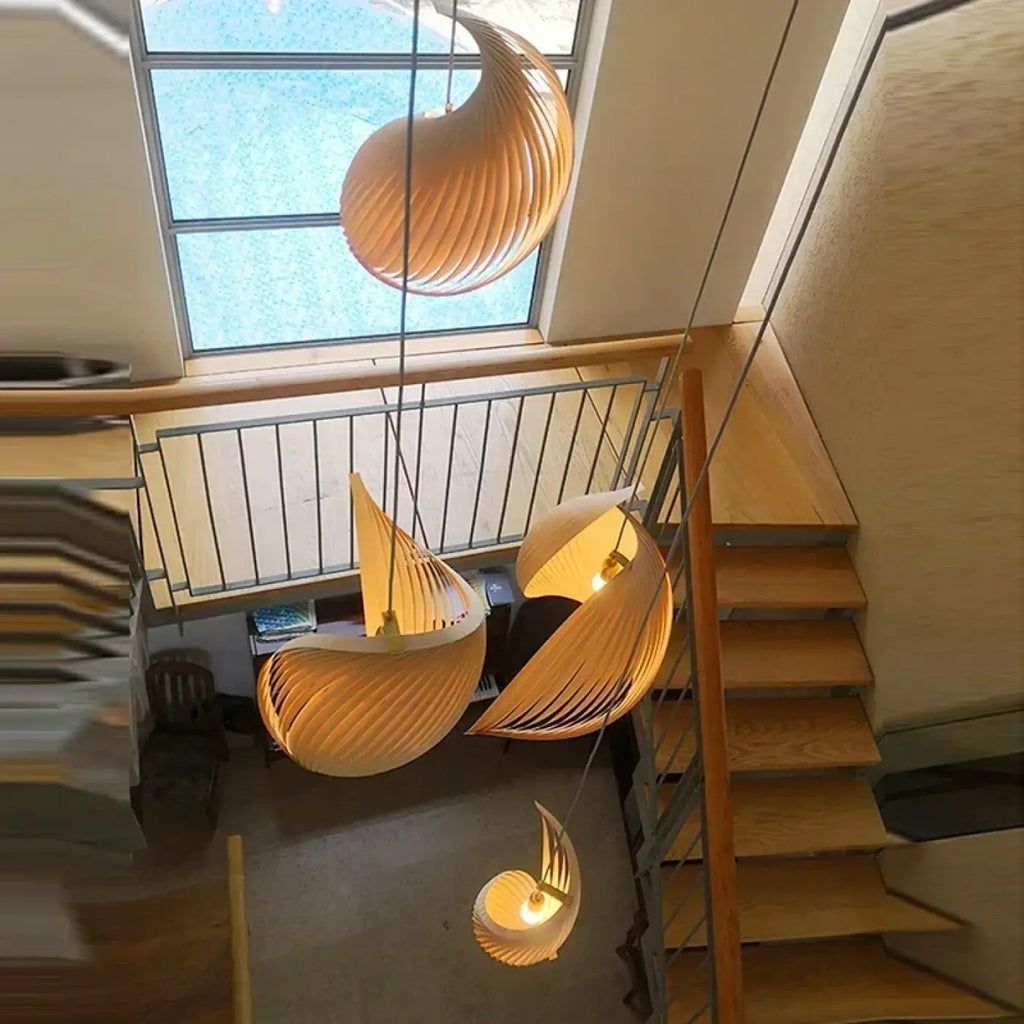 Lampe Suspendue Spirale Jaune Design | Celo