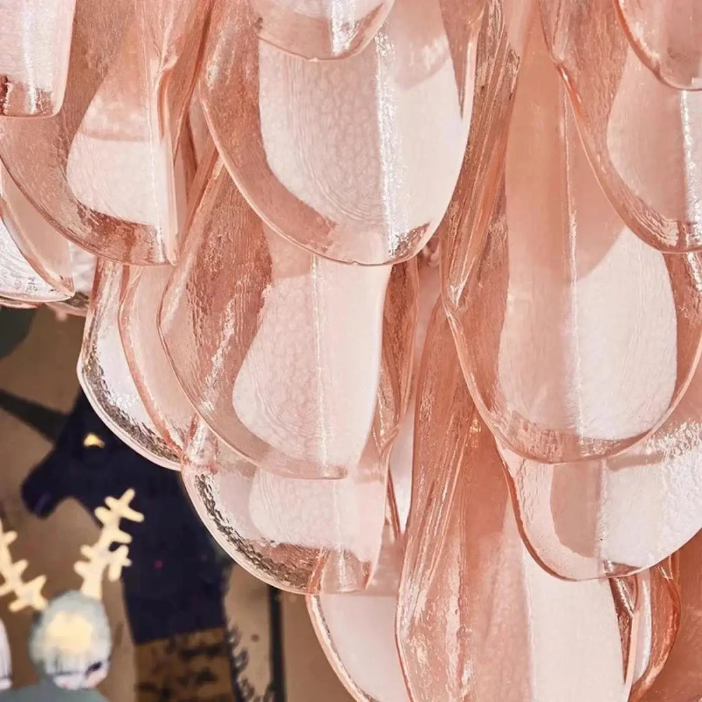 Suspension en Verre Rose à Pétales | Loro