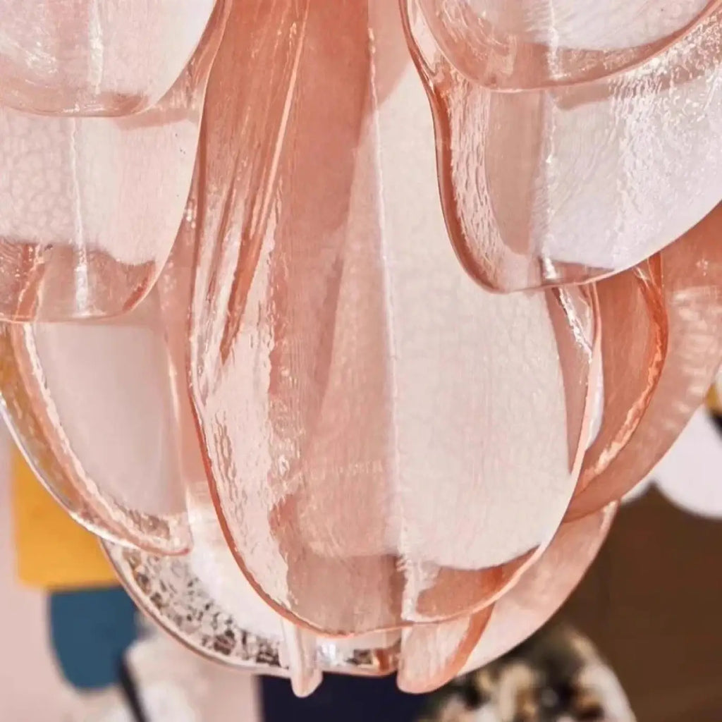 Suspension en Verre Rose à Pétales | Loro