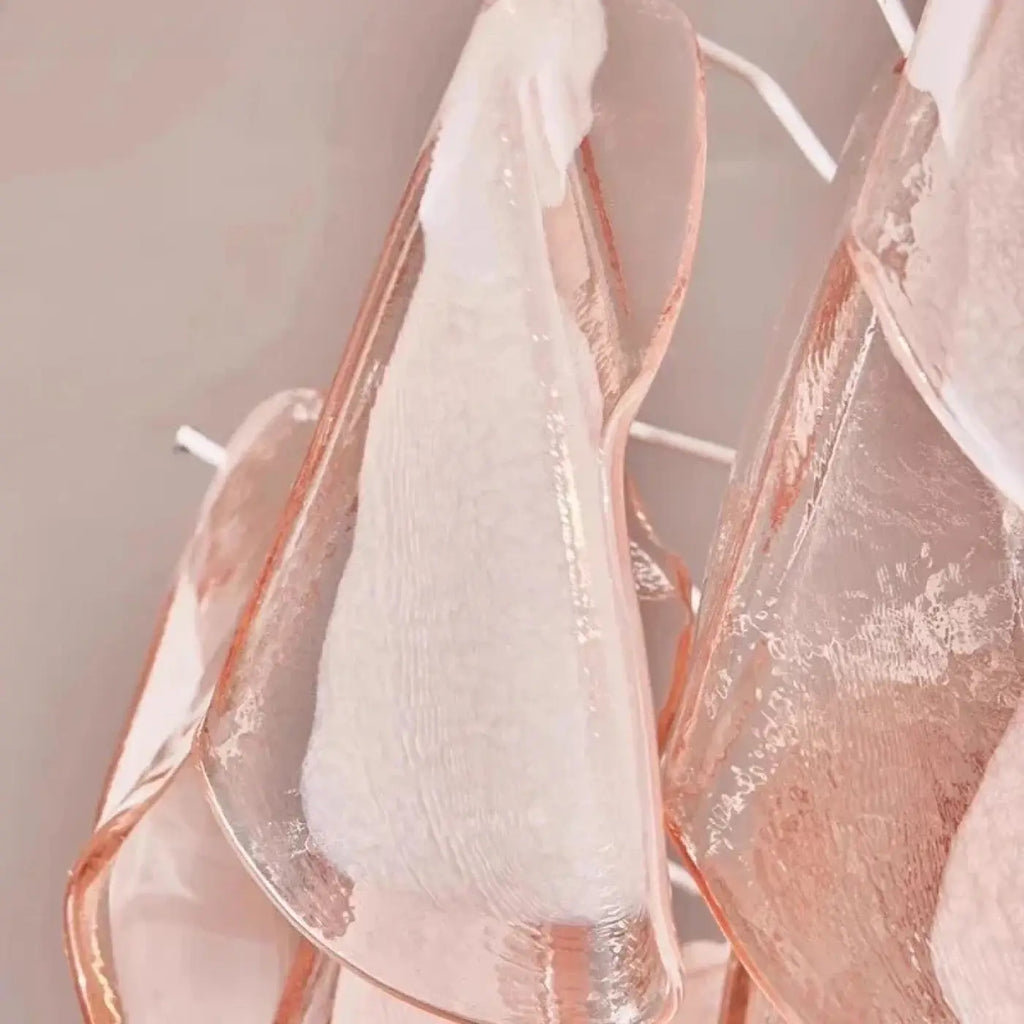 Suspension en Verre Rose à Pétales | Loro