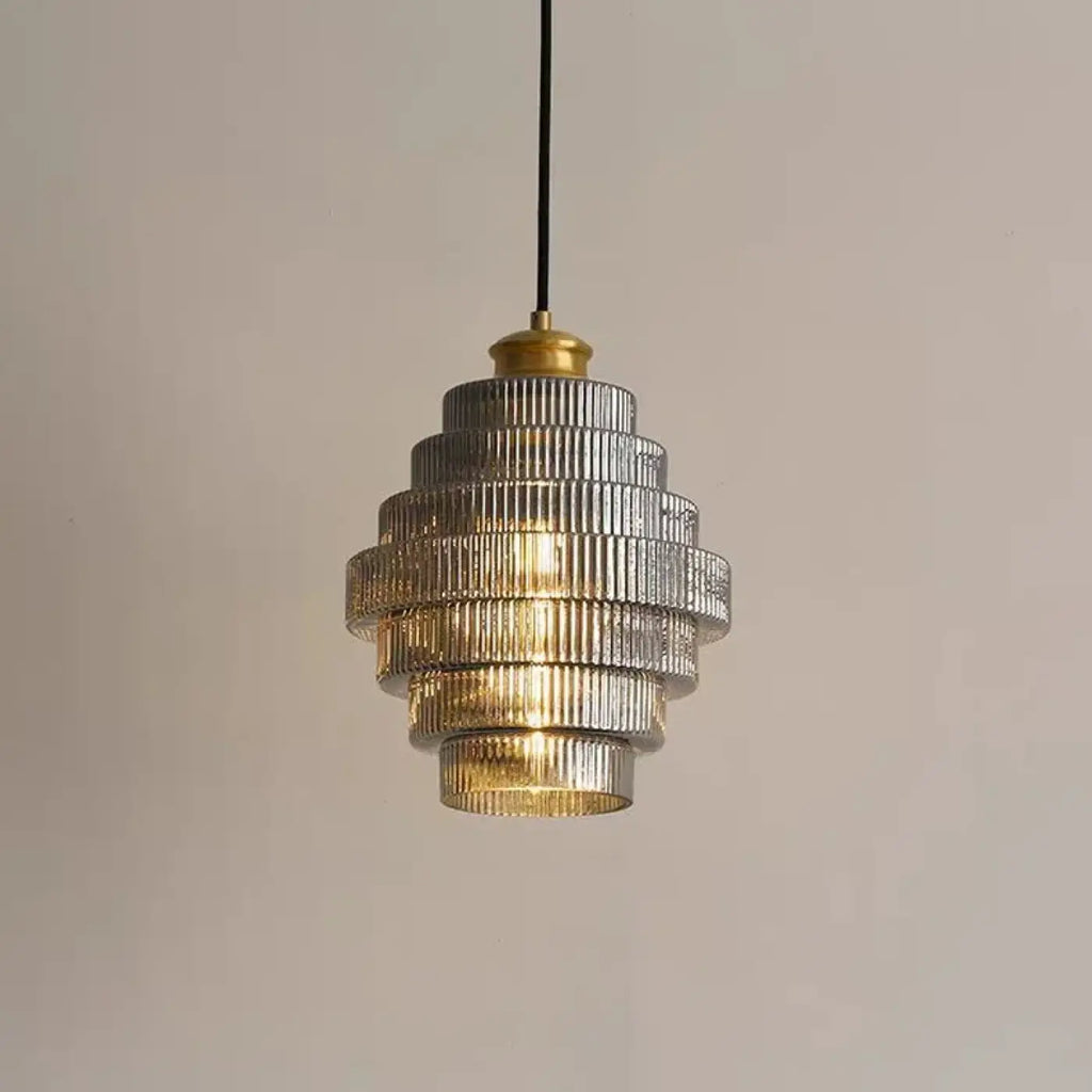 Suspension en Verre Strié Style Art | Ulo