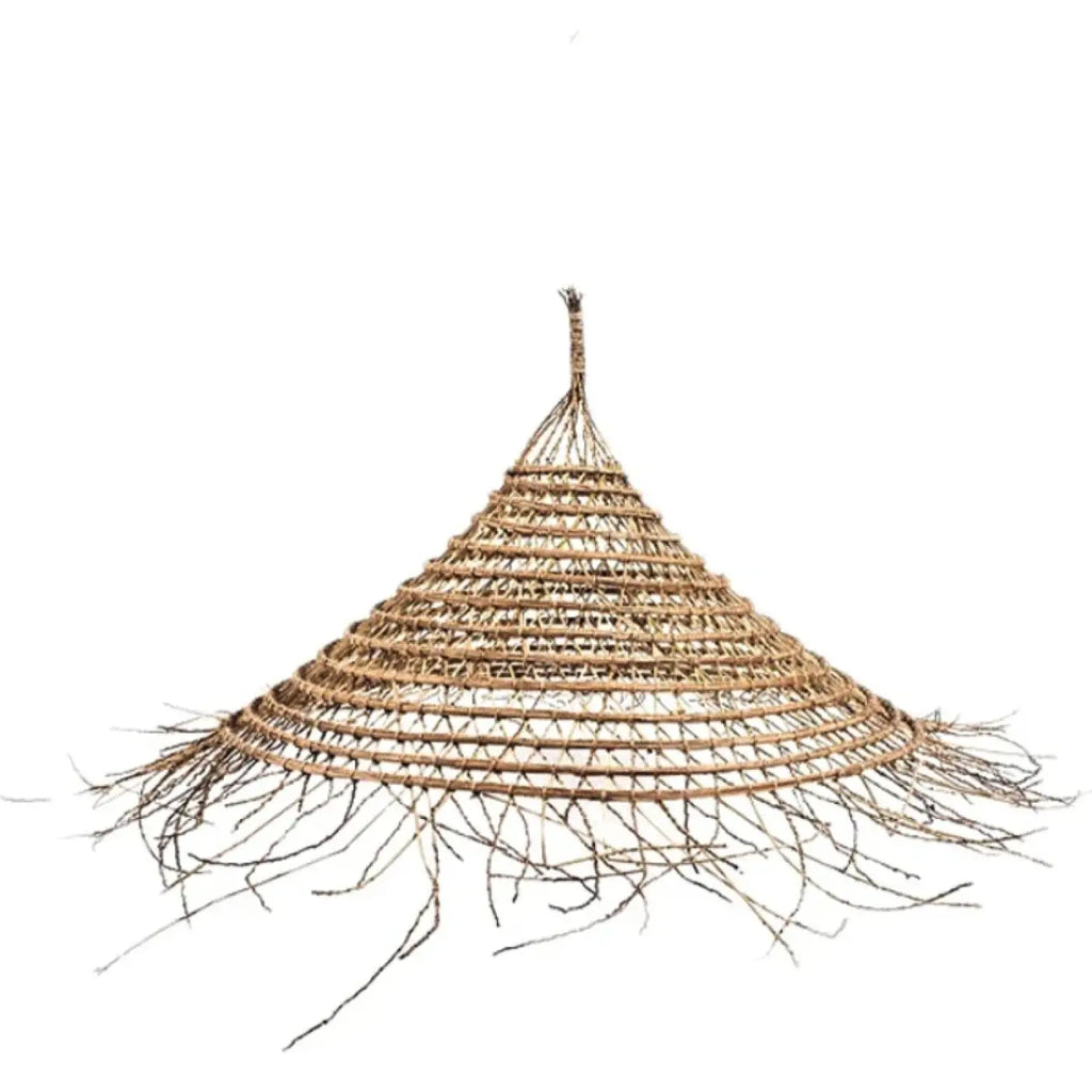 Lampe Suspendue Conique en Fibres Naturelles | Yata