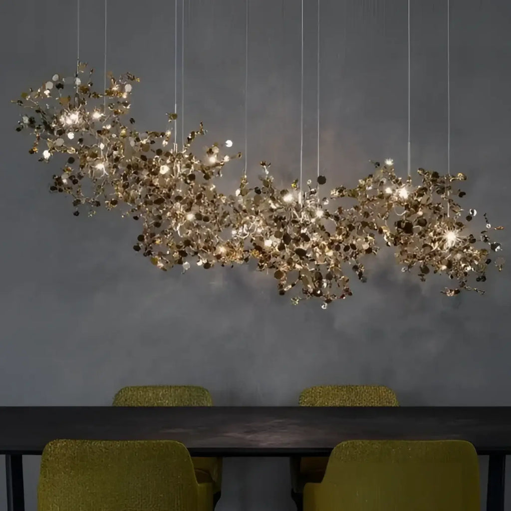 Lampe Suspendue Filaire Dorée Design | Kota