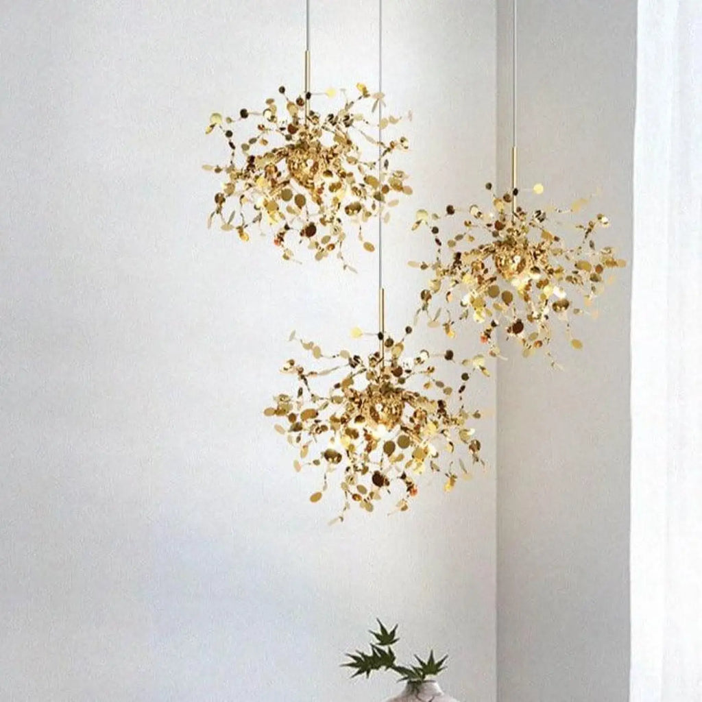 Lampe Suspendue Filaire Dorée Design | Kota