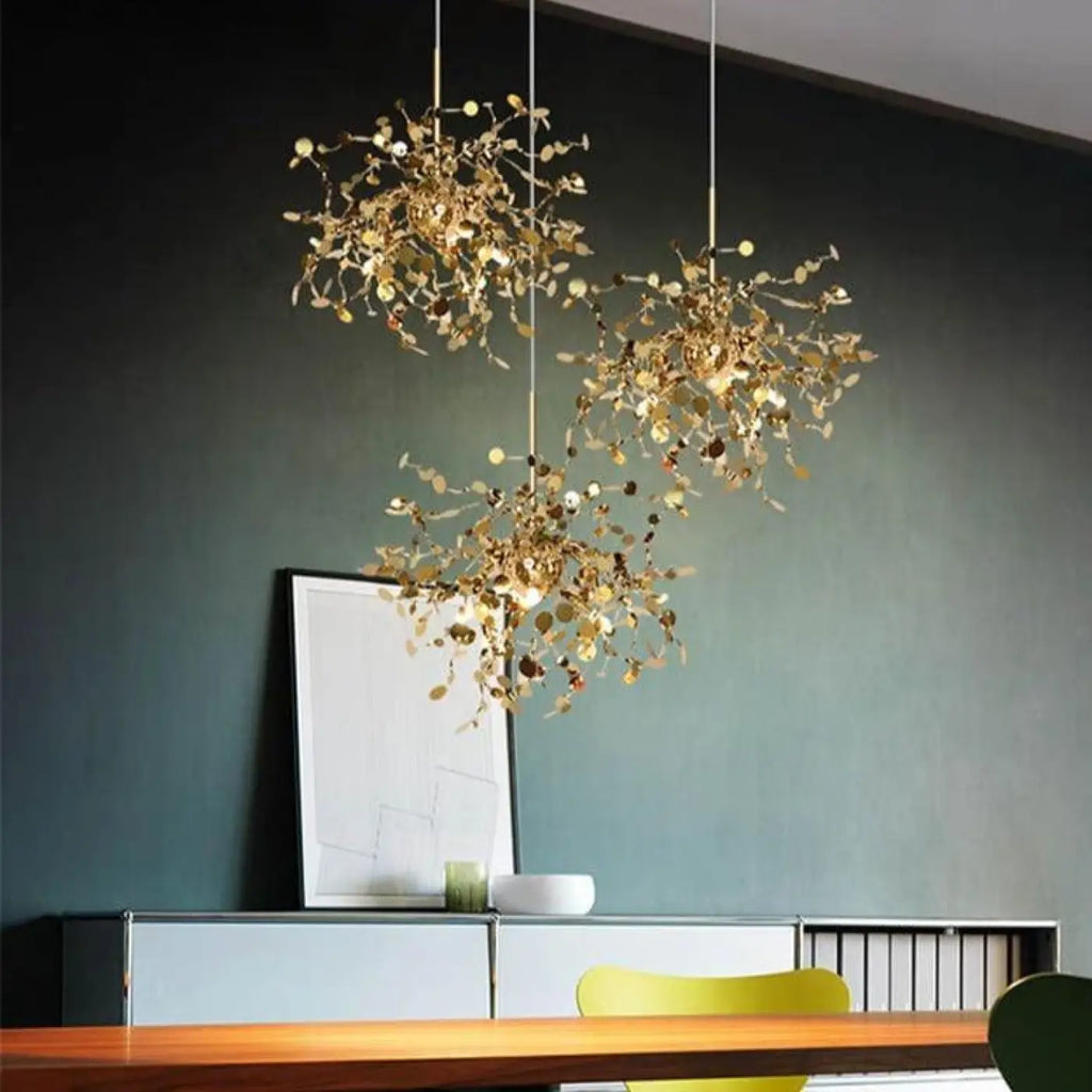 Lampe Suspendue Filaire Dorée Design | Kota