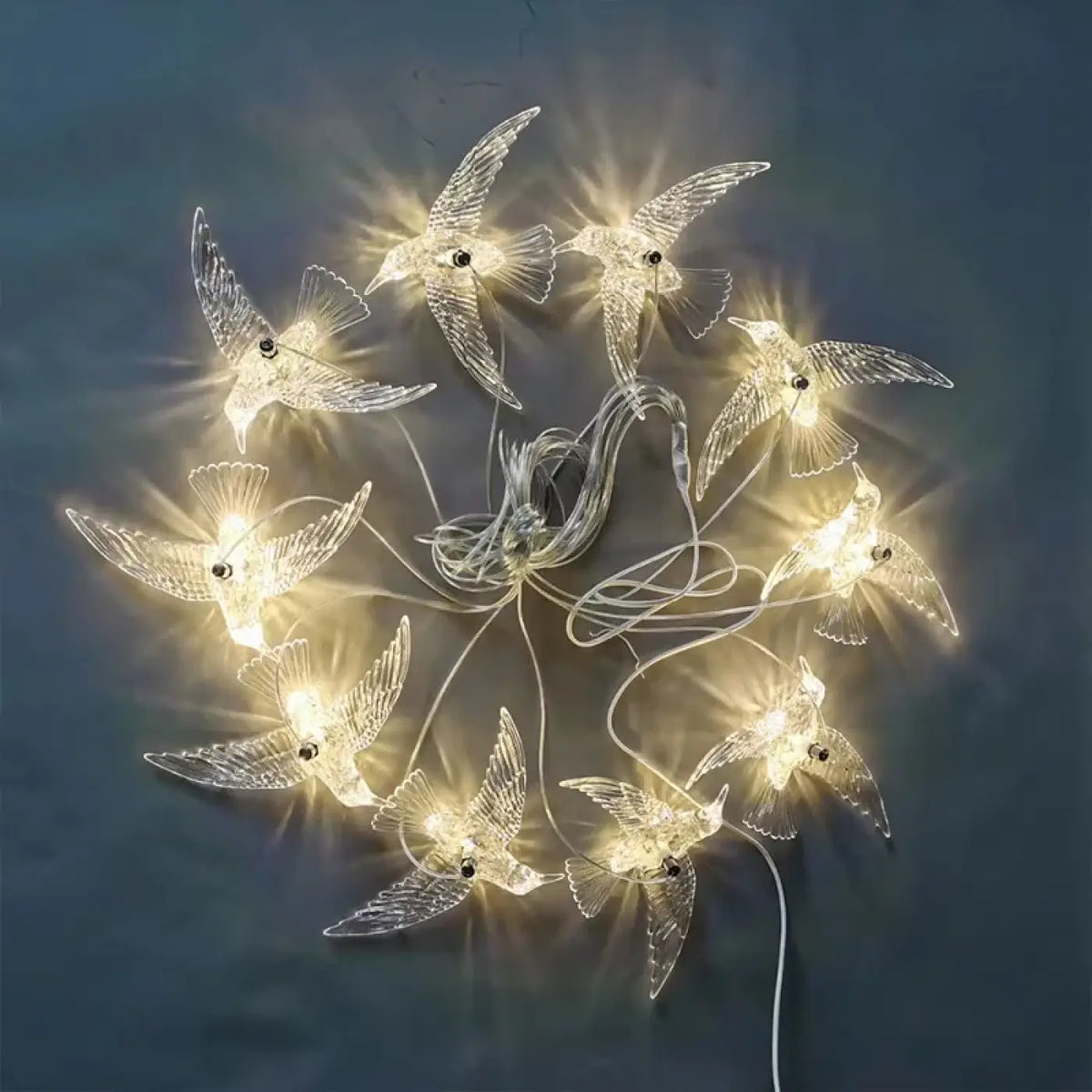 Lampe Suspendue Oiseaux en Verre | Pata