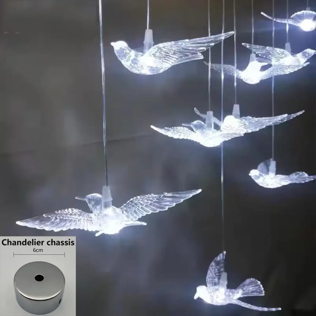 Lampe Suspendue Oiseaux en Verre | Pata