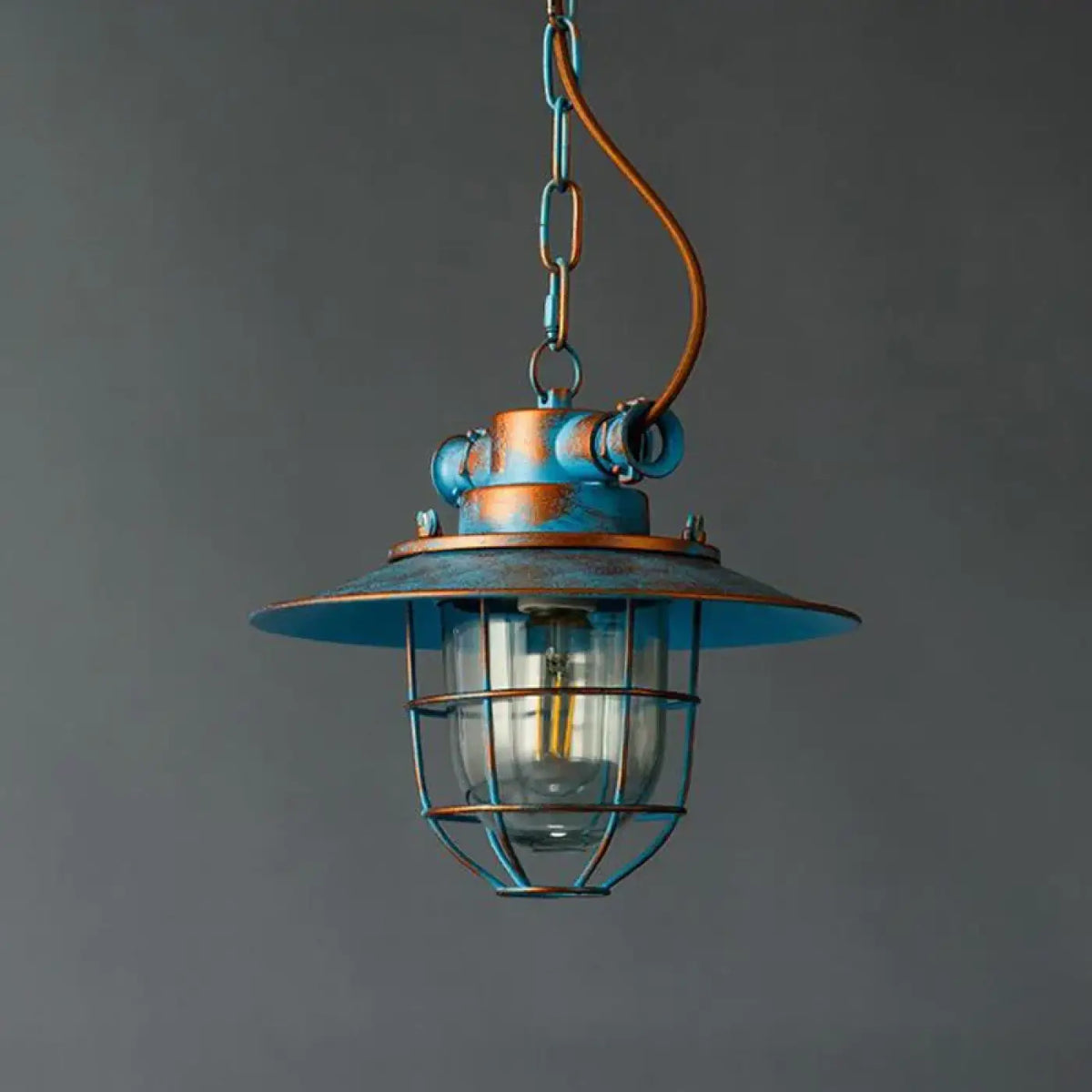 Lampe Suspendue Cage Industrielle en Métal | Viva