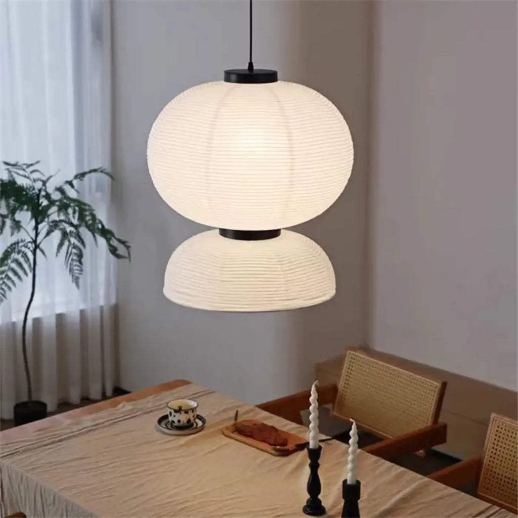 Lampe Suspendue Japandi en Papier Tissé | Nolo