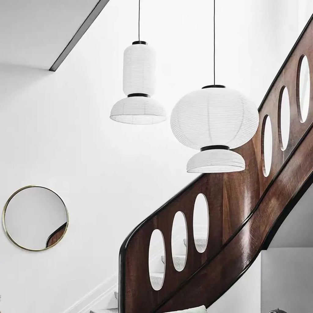 Lampe Suspendue Japandi en Papier Tissé | Nolo