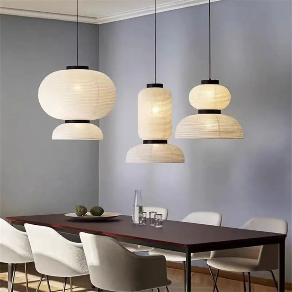 Lampe Suspendue Japandi en Papier Tissé | Nolo