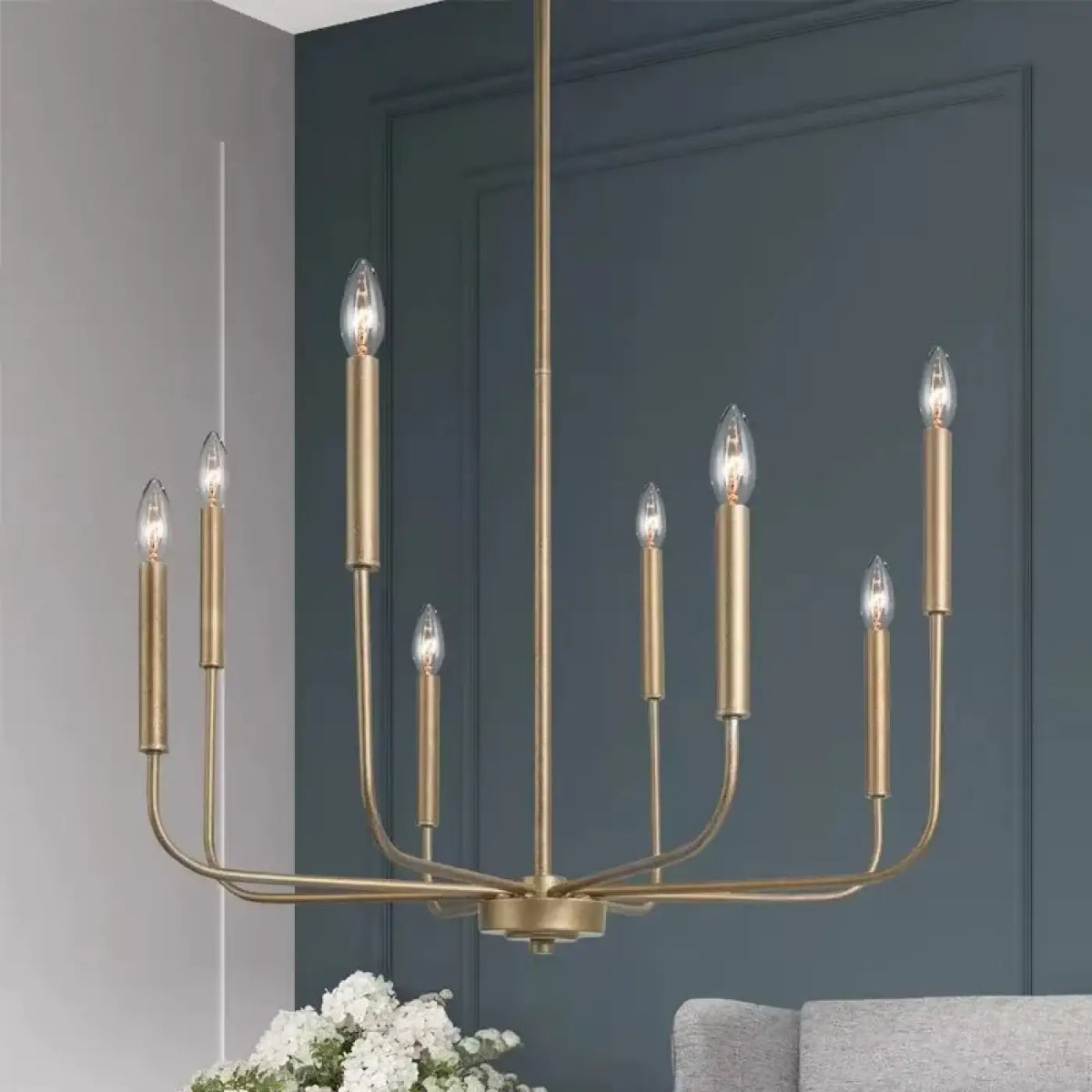 Suspension Chandelier Moderne en Laiton | Sika