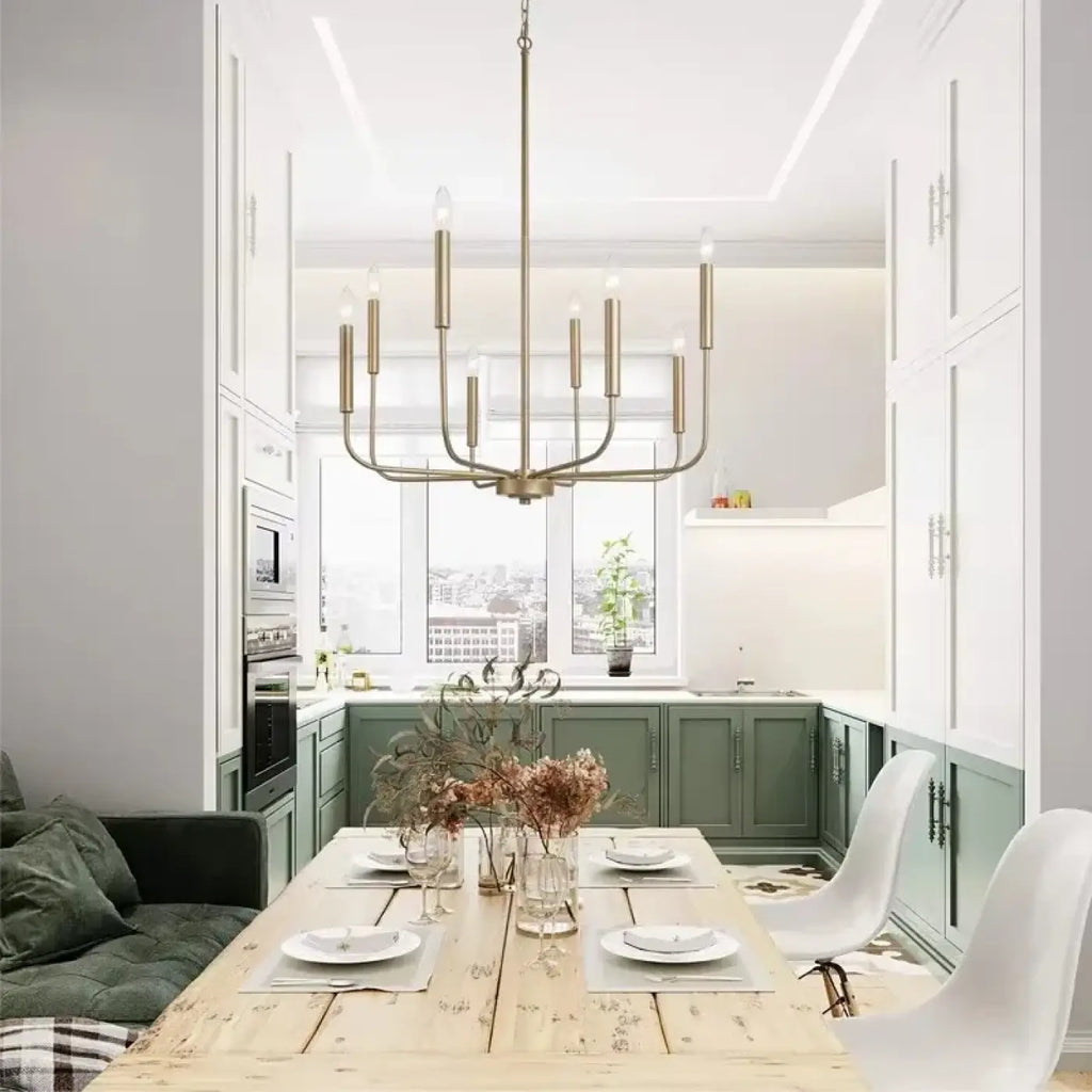 Suspension Chandelier Moderne en Laiton | Sika