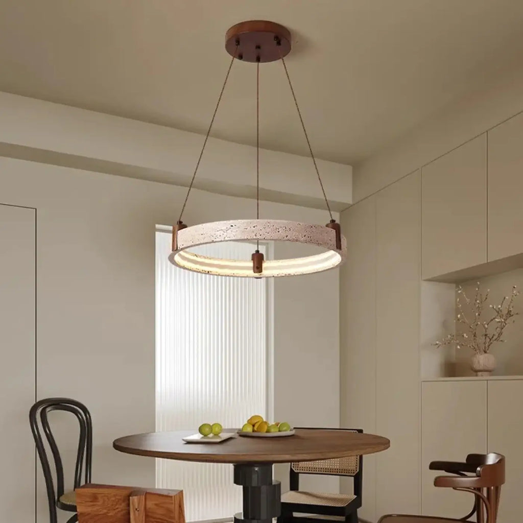 Lampe Suspendue Pierre Jaune et Verre | Kosa