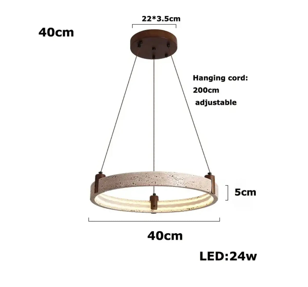 Lampe Suspendue Pierre Jaune et Verre | Kosa