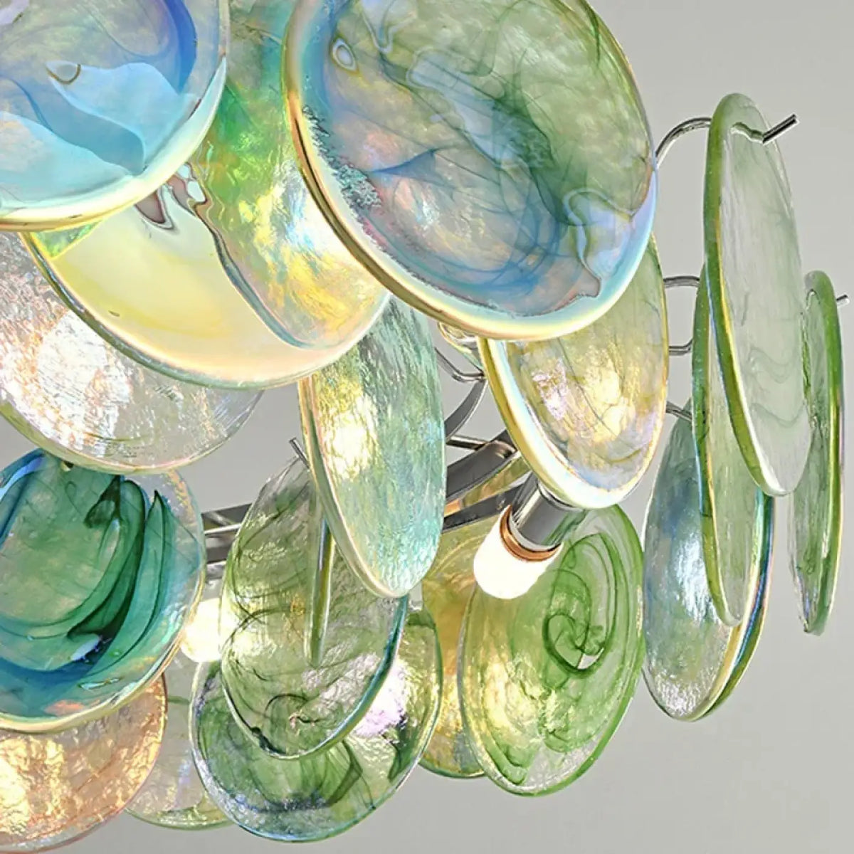 Lampe Suspendue Artistique en Verre Multicolore | Oka