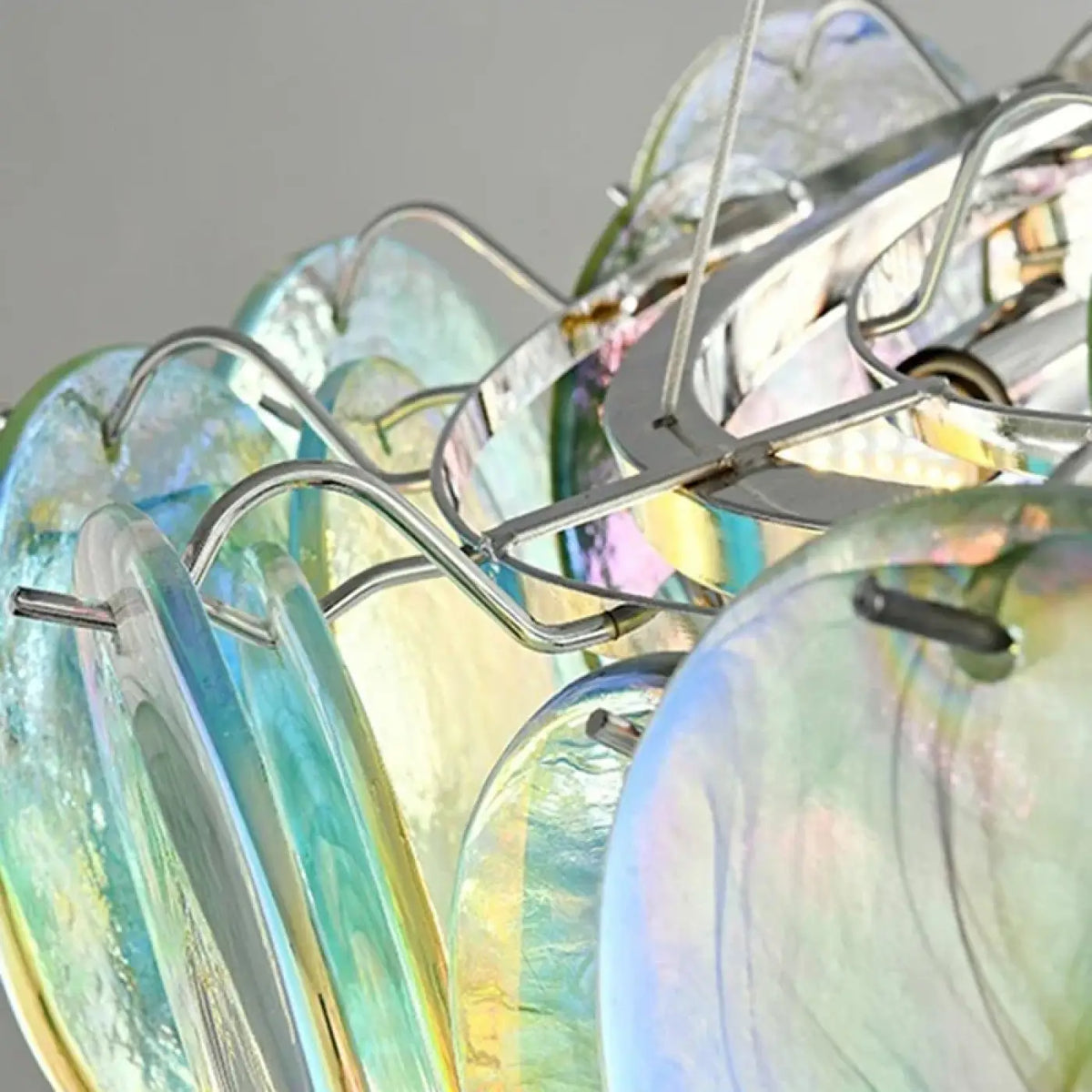 Lampe Suspendue Artistique en Verre Multicolore | Oka