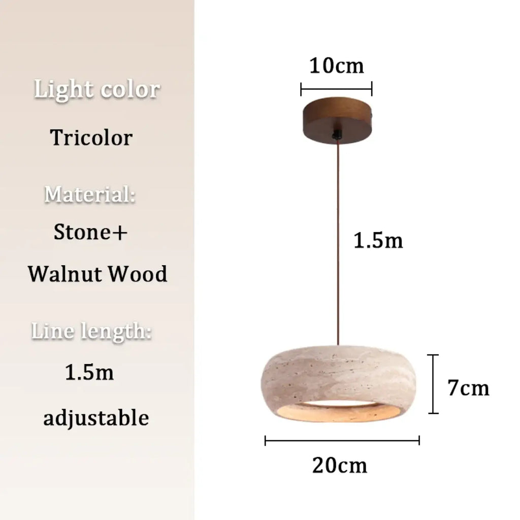 Lampe Suspendue Blanche en Pierre Style | Kilo