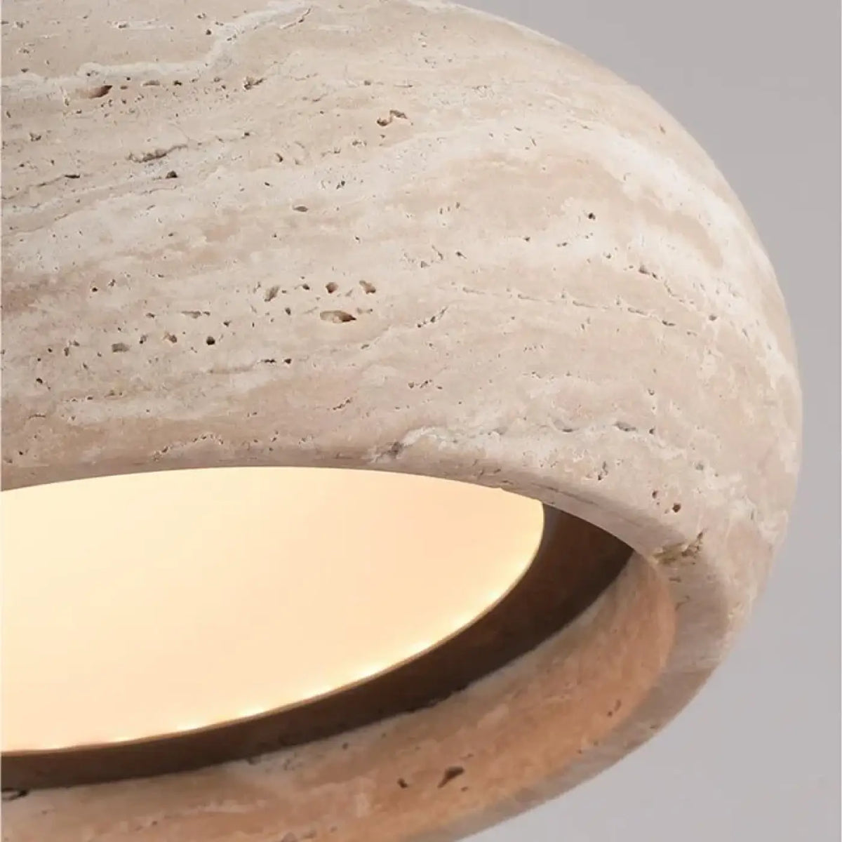 Lampe Suspendue Blanche en Pierre Style | Kilo
