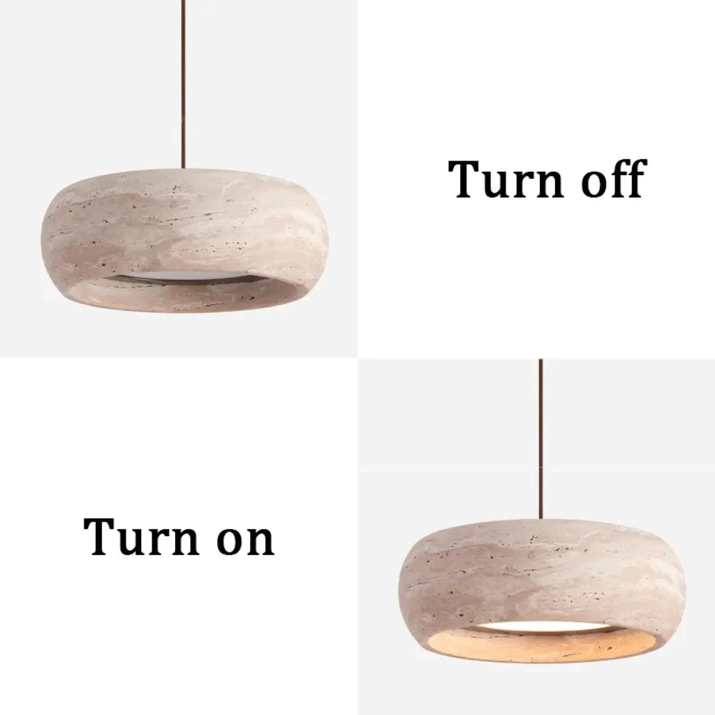 Lampe Suspendue Blanche en Pierre Style | Kilo
