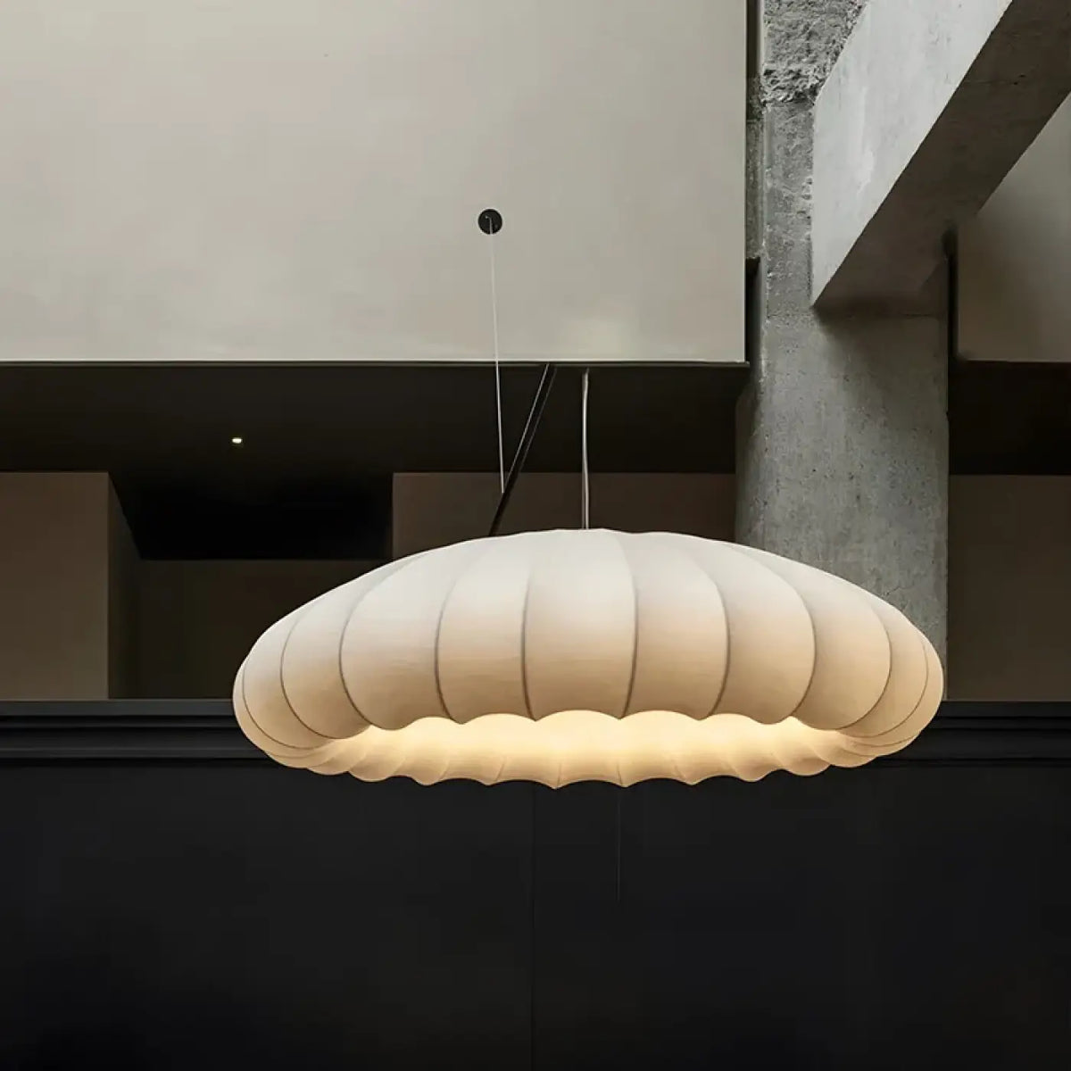 Lampe Suspendue Blanche Forme Citrouille | Dasa