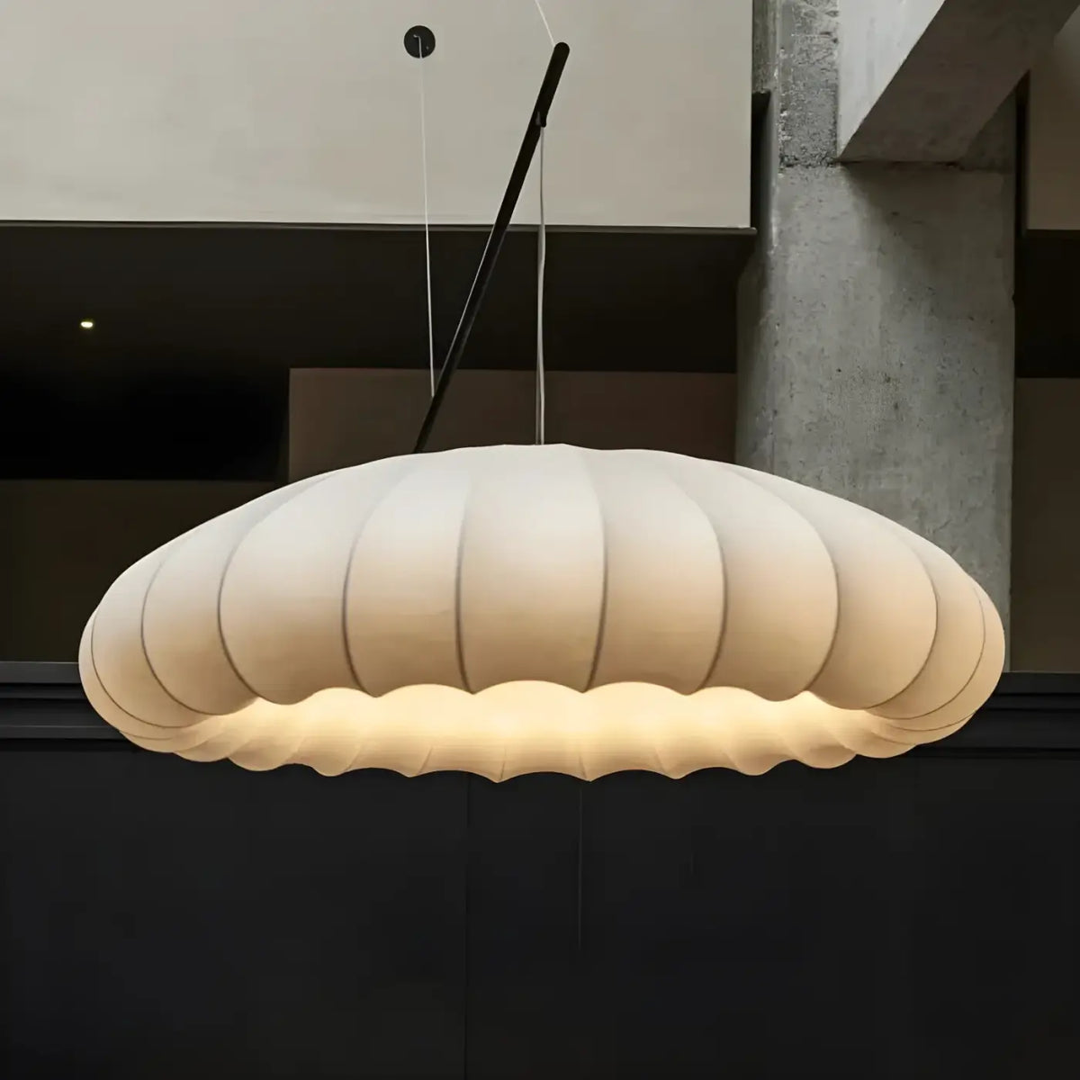 Lampe Suspendue Blanche Forme Citrouille | Dasa