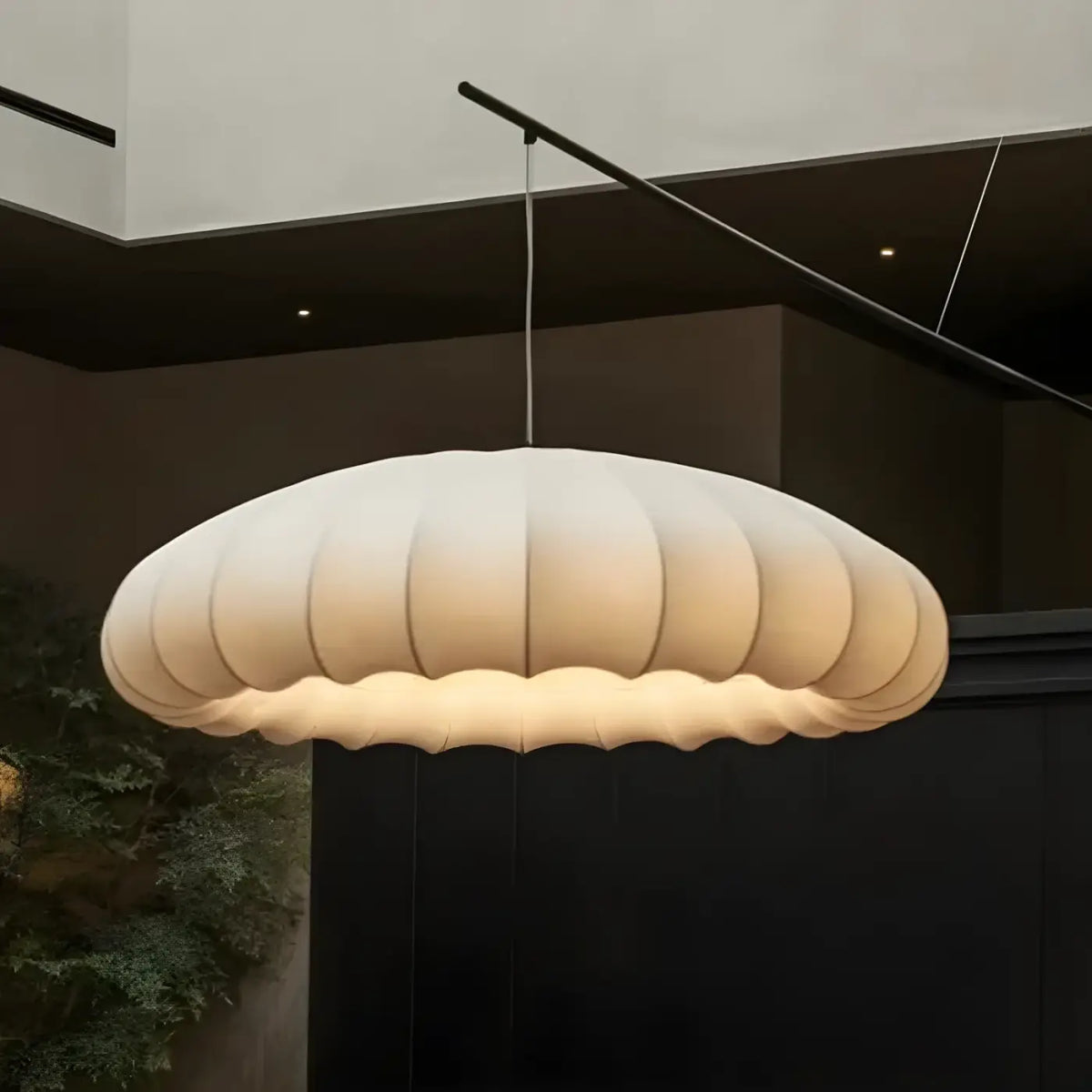 Lampe Suspendue Blanche Forme Citrouille | Dasa
