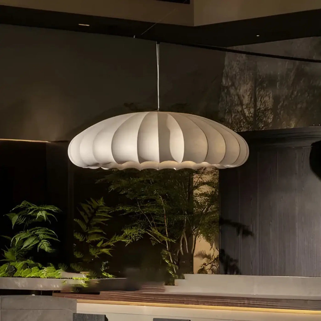 Lampe Suspendue Blanche Forme Citrouille | Dasa