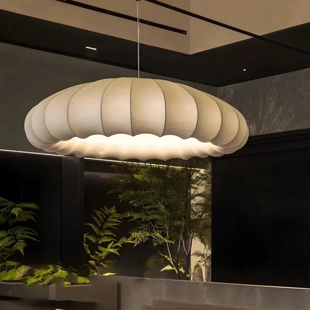 Lampe Suspendue Blanche Forme Citrouille | Dasa