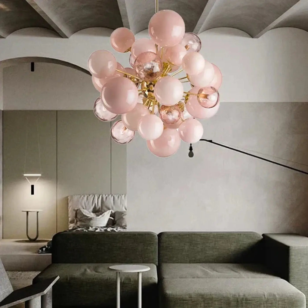 Suspension à Boules Roses Décoratives | Luna