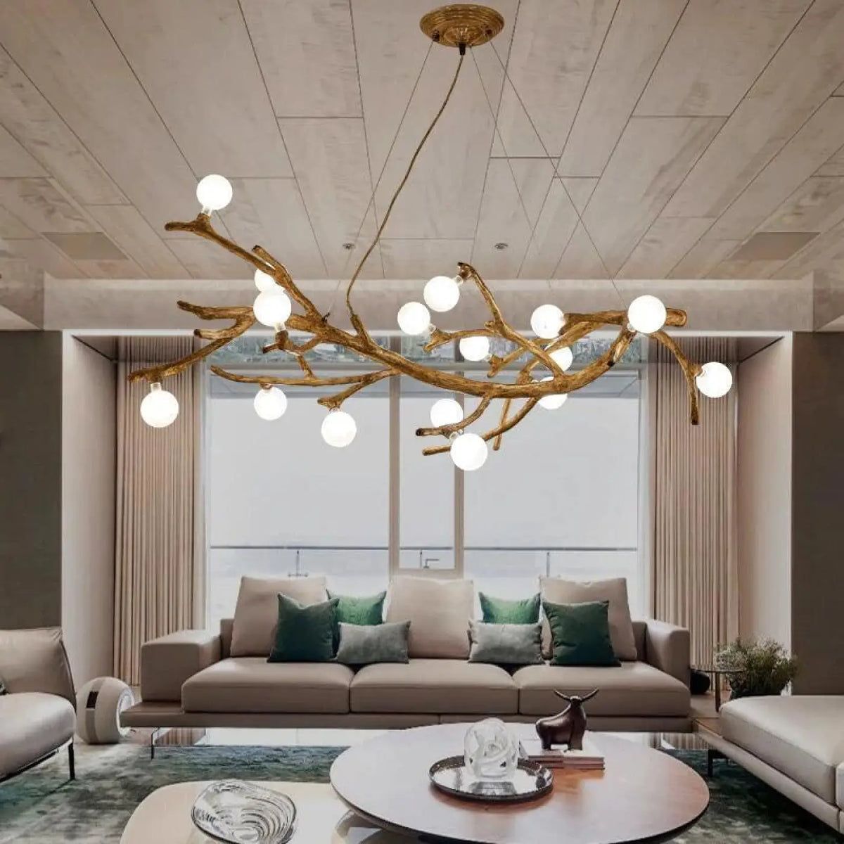 Lampe Suspendue Branche Naturelle en Bois | Varo