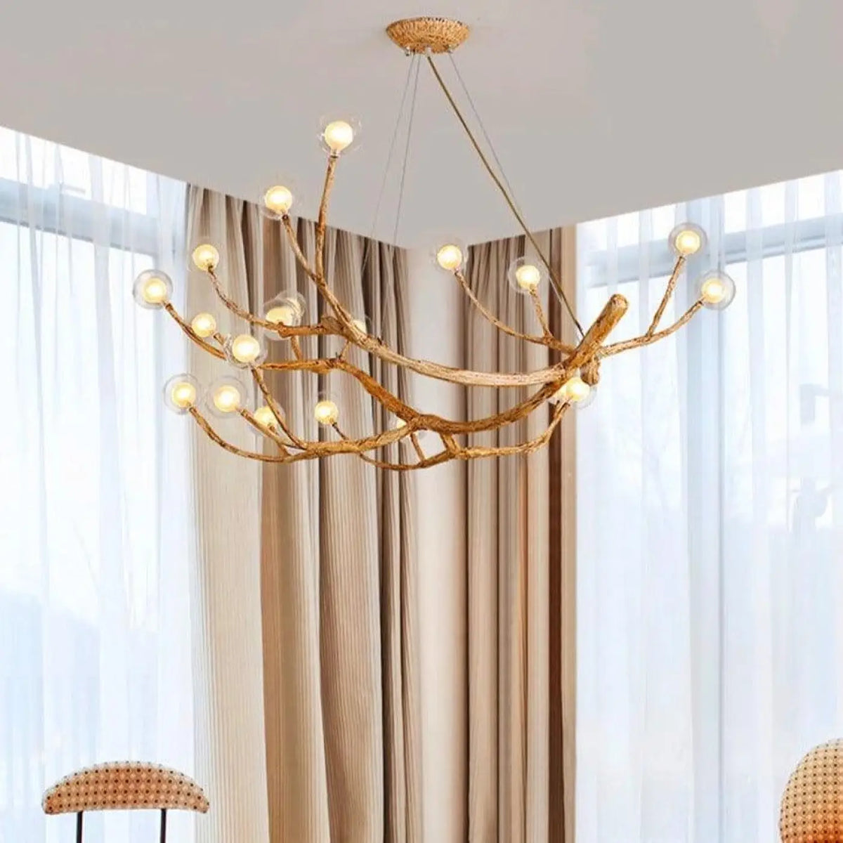 Lampe Suspendue Branche Naturelle en Bois | Varo