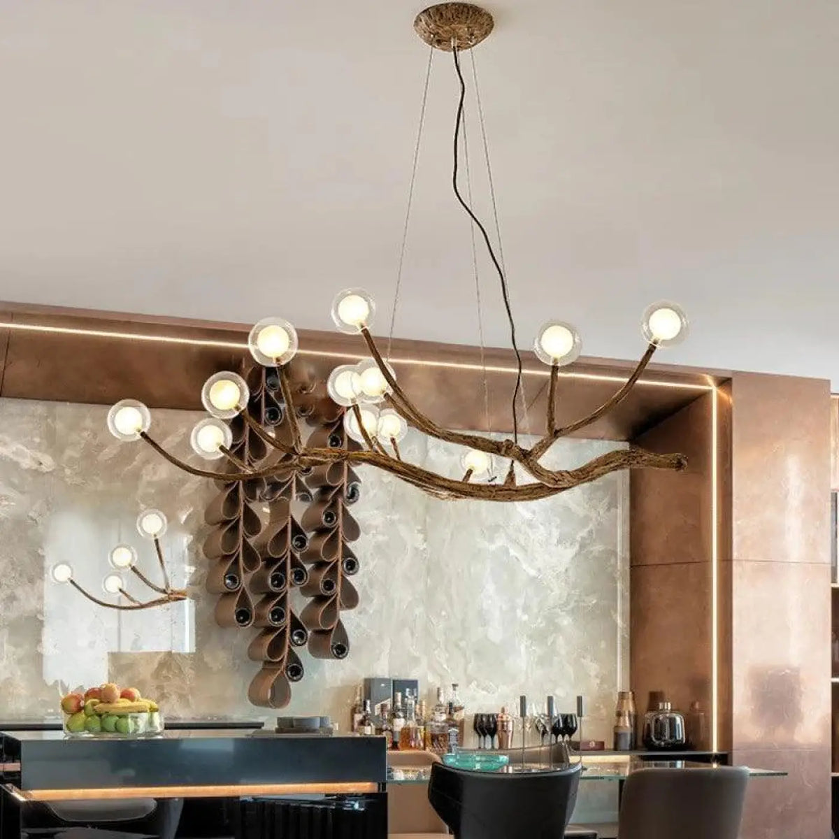 Lampe Suspendue Branche Naturelle en Bois | Varo