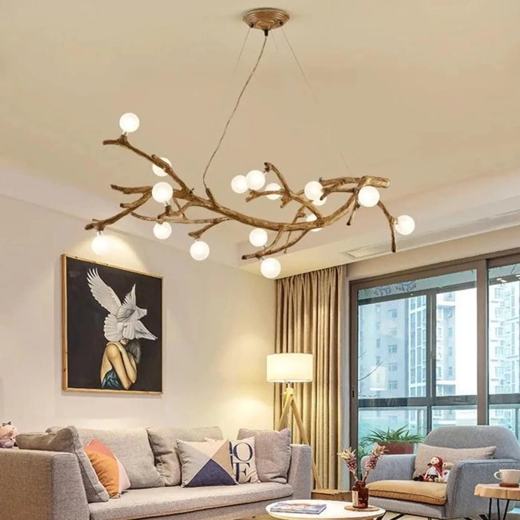 Lampe Suspendue Branche Naturelle en Bois | Varo