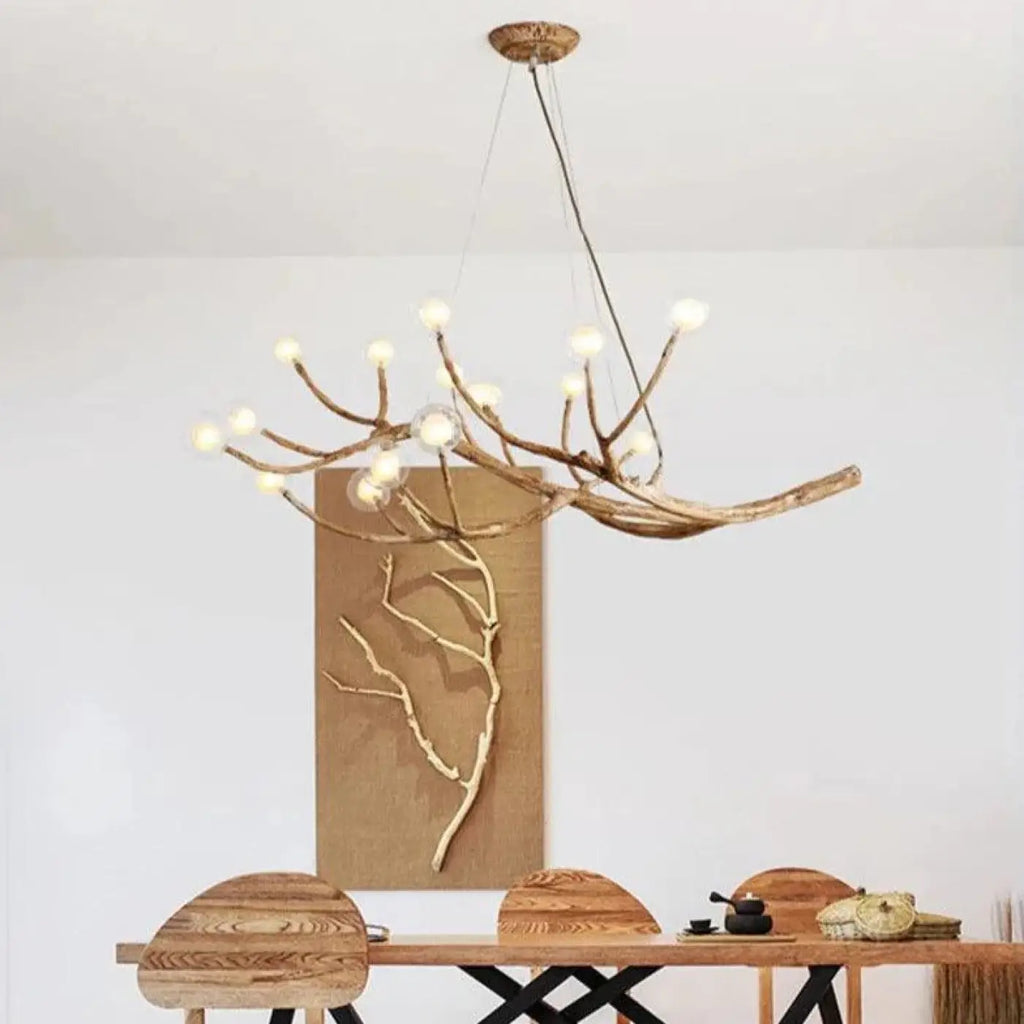 Lampe Suspendue Branche Naturelle en Bois | Varo